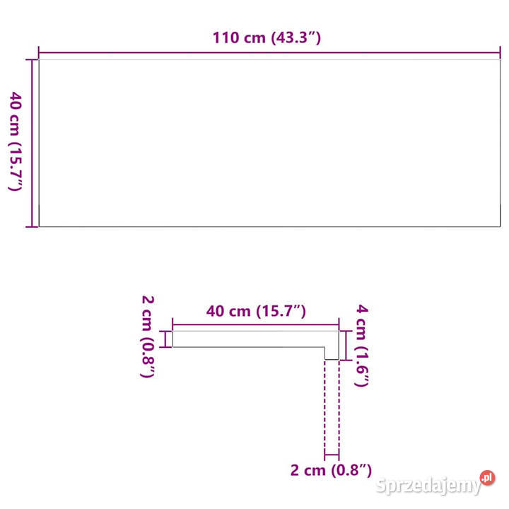 Parapety 2 ciemnobrązowy 110x40x2 lite drewno Warszawa sprzedam