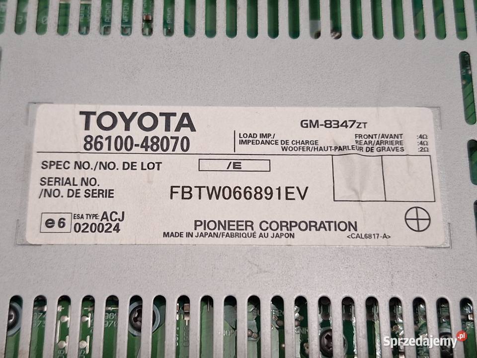 Lexus RX II wzmacniacz radia Pioneer RX 400h osobowe Toruń