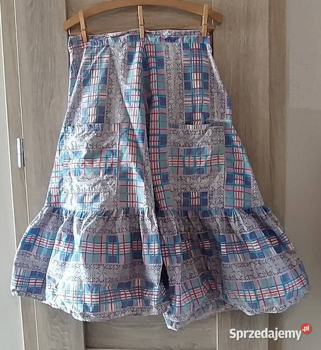 Spódnica damska ROZKLOSZOWANA niebieski Hajnówka