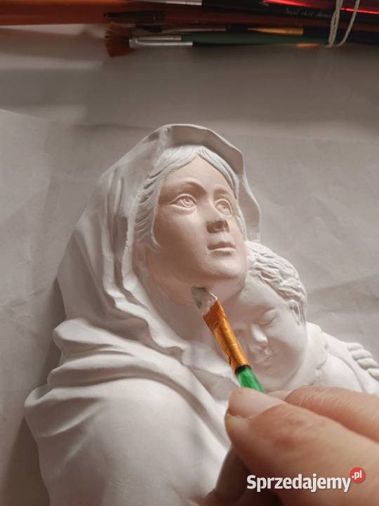 Płaskorzeźba Madonna z Dzieciątkiem Matka Boża z Warszawa sprzedam