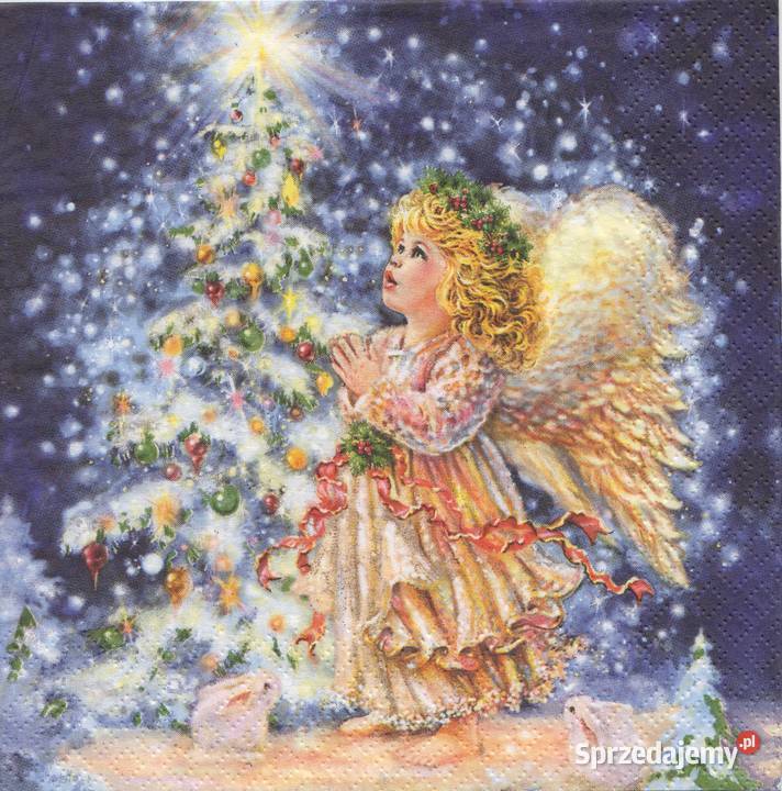 Decoupage serwetki Aniołki Anioł Boże Narodzenie Skarżysko-Kamienna
