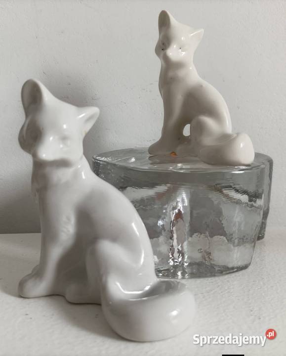 Ceramiczne lisy PRL Dzierżoniów