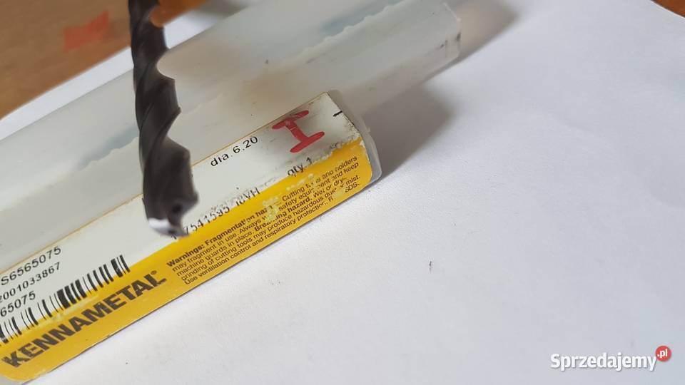 Wiertło kennametal 62 mm długie z chłodzeniem