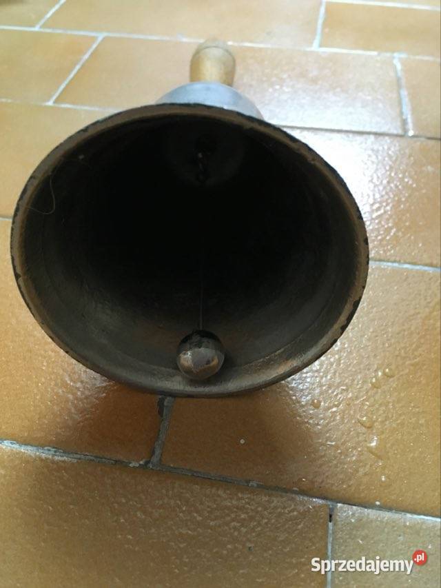 Stary dzwonek szkolny Zielonka sprzedam