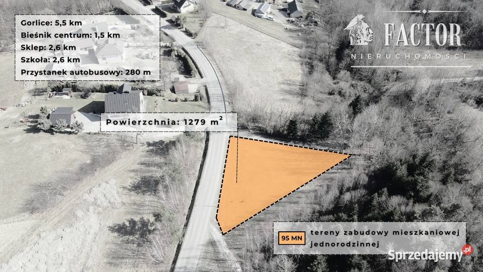 Widokowa działka budowlana 1279 ara Bieśnik gm budowlana