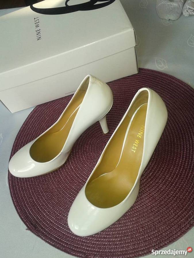 Nine west czółenka szpilki białe buty ślubne 355 Kobyłka