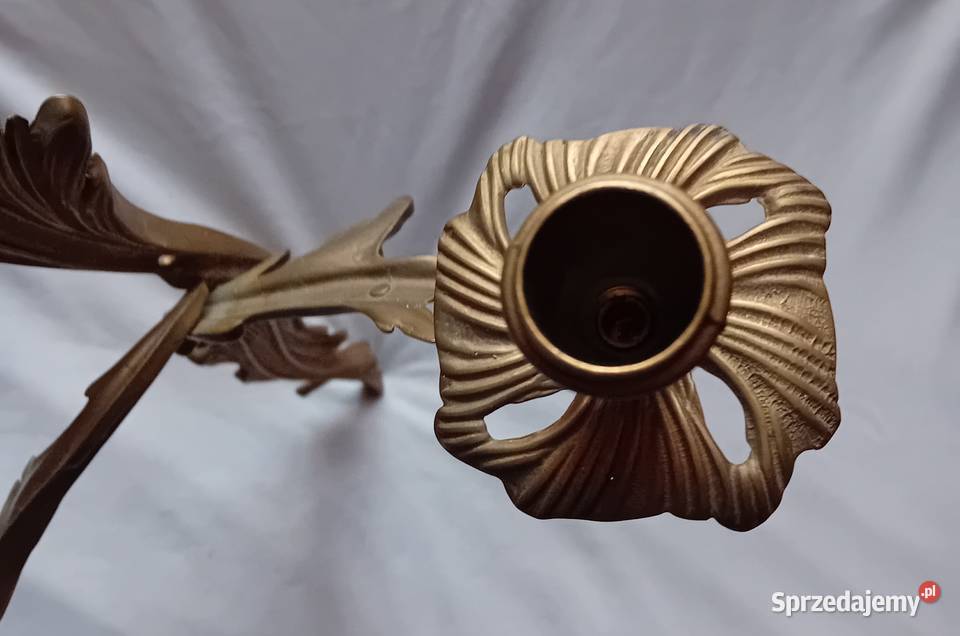 Mosiężny kinkiet świecznik Francja druga połowa
