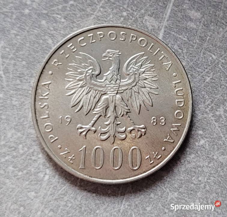 229 POLSKA srebro 1000 Złotych 1983 r Papież łódzkie Wola Kruszyńska sprzedam