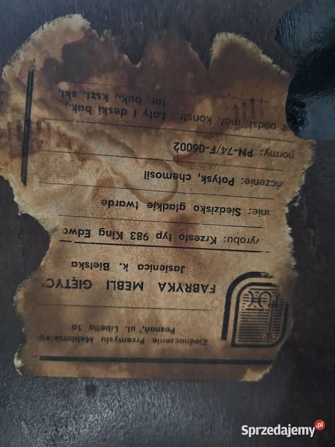 Jasienica Oryginal krzesla patyczak Gdynia