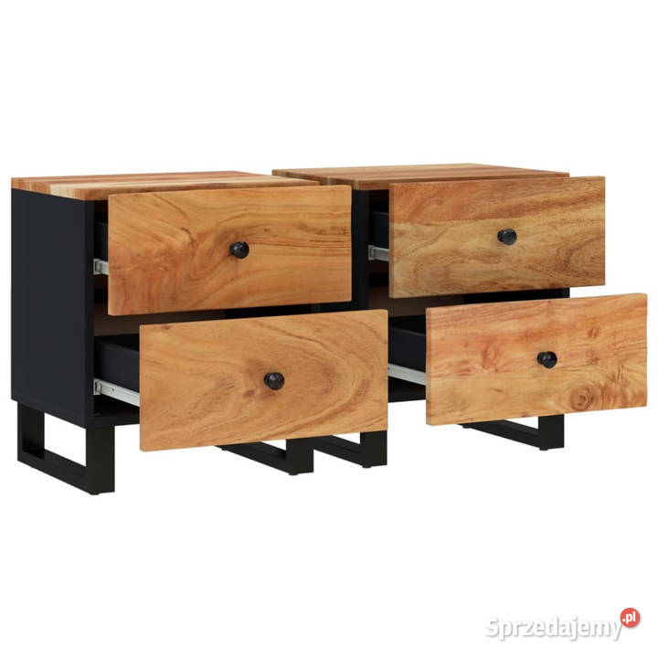 Szafki nocne 2 40x33x46 lite drewno akacjowe