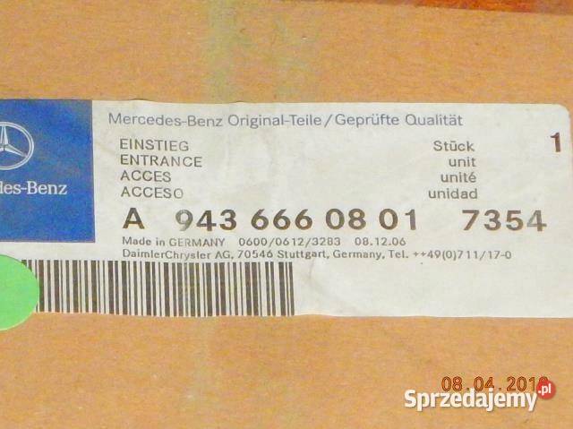 STOPNICA STOPIEŃ LEWA MERCEDES ACTROS 943 NOWY lubelskie sprzedam