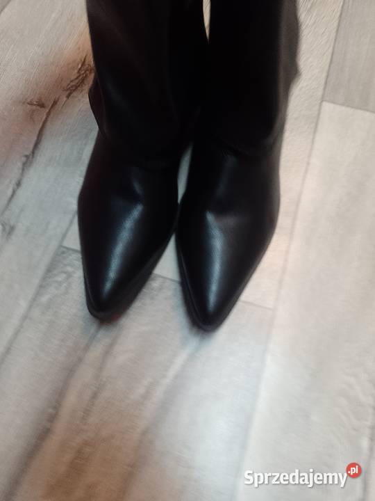 4142 Czarne Mega wygodne kozaki kowbojki Kraków