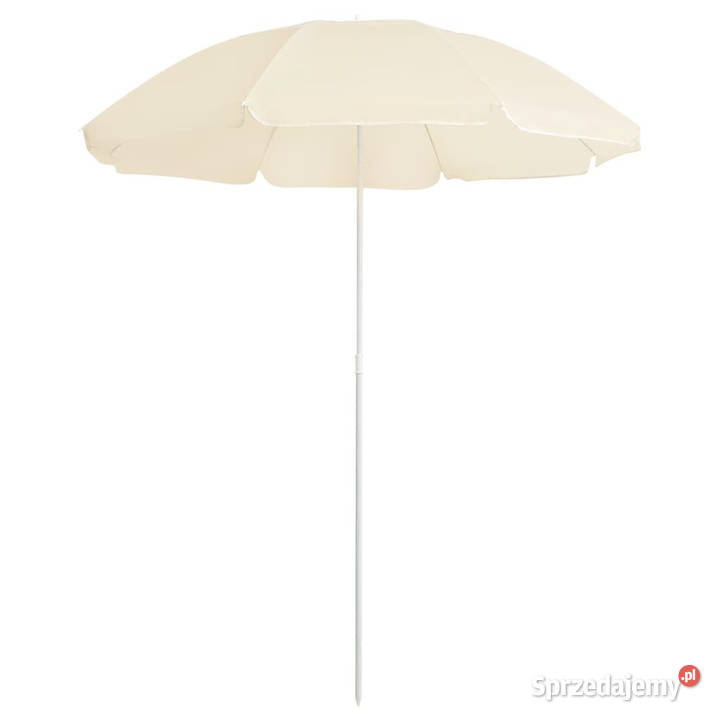 Parasol ogrodowy na stalowym słupku piaskowy 180 Warszawa sprzedam