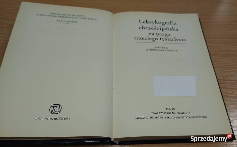 Leksykografia chrześcijańska na progu trzeciego Gdańsk sprzedam
