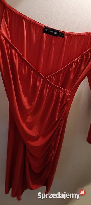 Piękna czerwona sukienka PrettyLittleThing Warszawa sprzedam