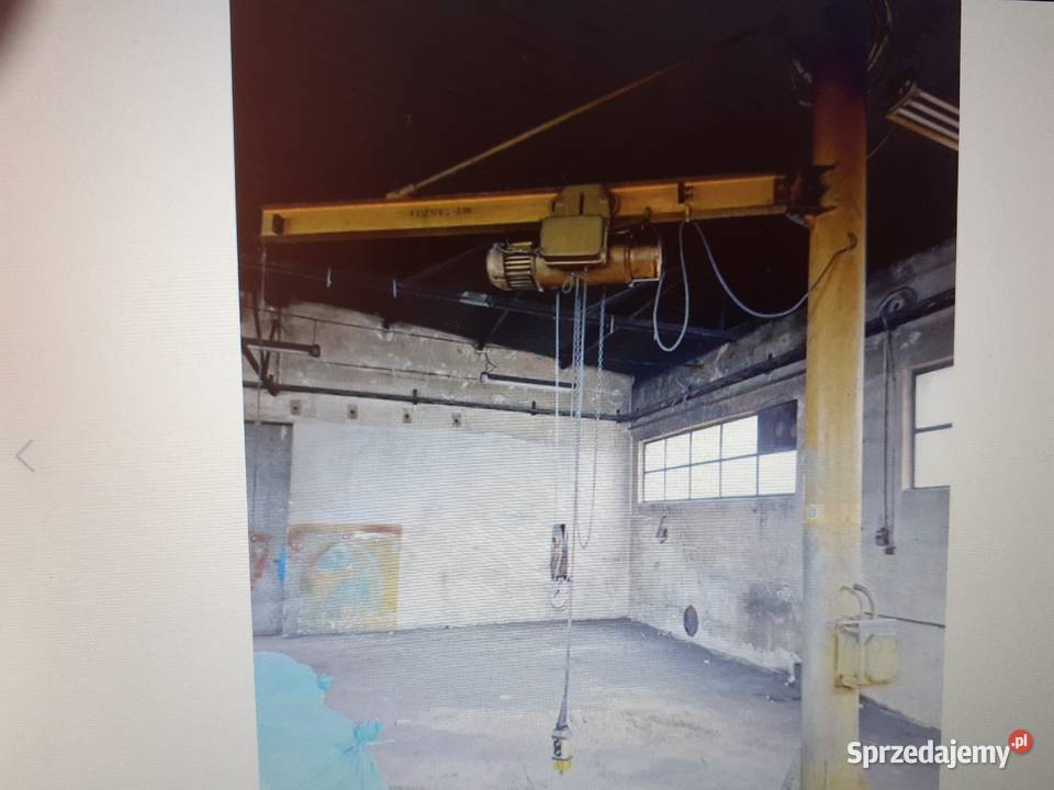 Żuraw słupowy obrotowy z wciągarką elektryczną sprzedam