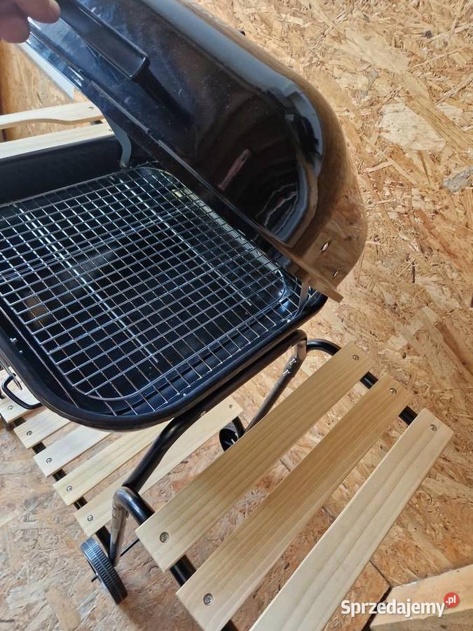 Grill węglowy z pokrywą i regulacją rusztu ruszt Głogowa