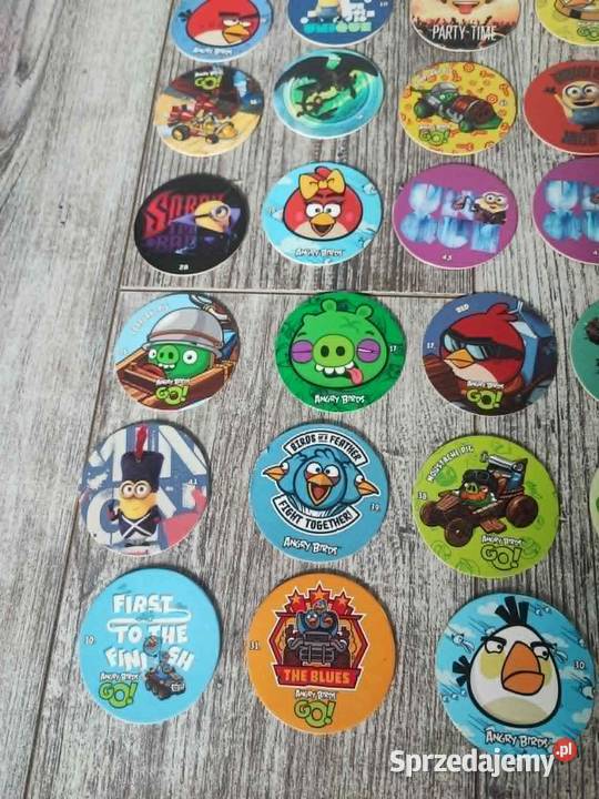 Zestaw 84 krążków tazos żetony Angry Birds podkarpackie Leżajsk sprzedam