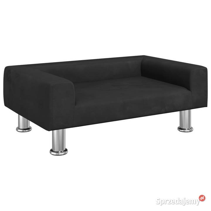 Sofa dzieci czarna 70x45x265 aksamitna WM3196333 Warszawa