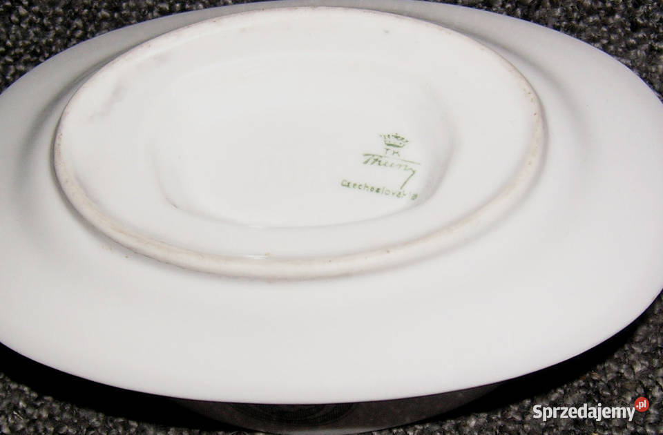 PRL sosjerka Czeska UNIKAT Porcelana i szkło dolnośląskie Bartków