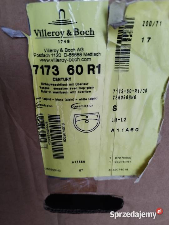 Umywalka nablatowa Villeroy Boch CENTURY Warszawa
