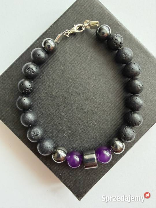 Bransoletka z kamieni naturalnych Zegarki i Biżuteria