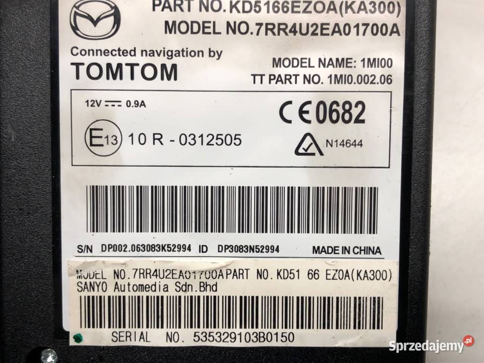 CZYTNIK KART SD TOM TOM MAZDA 6 GJ KD5166EZOA 20 podkarpackie