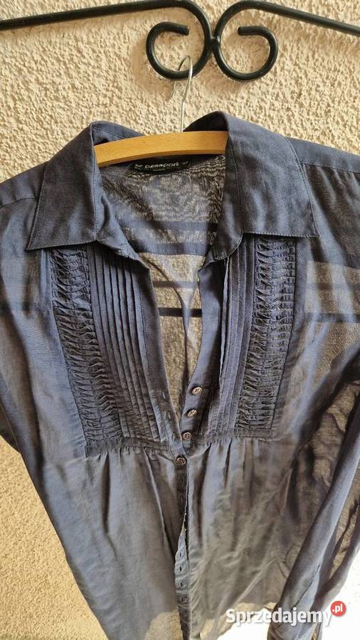 Bluzka koszulowa wizytowaPasspart L40 granatowa Lublin sprzedam