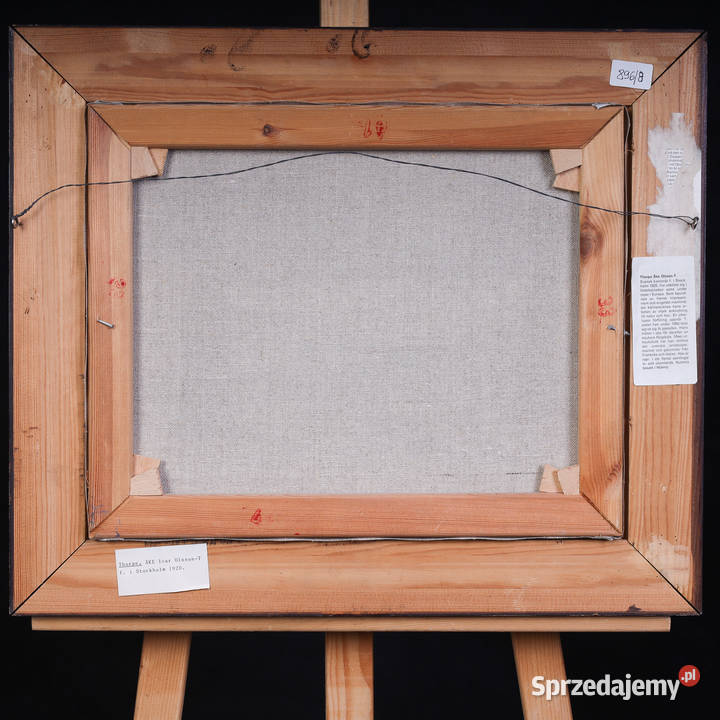 ARTexpert Obraz olejny płótno zimowy krajobraz Malarstwo zachodniopomorskie Dobrzany