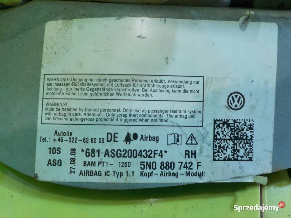 VW TIGUAN I 20 TDI AUT 09r 5D kurtyna powietrzna mazowieckie Suków