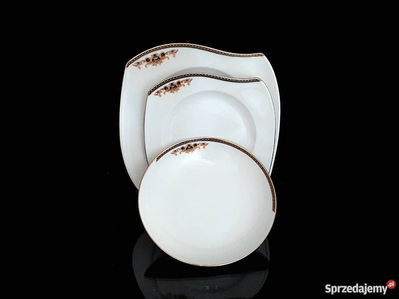 Serwis obiadowy Floralis 12 osób producenta czarny