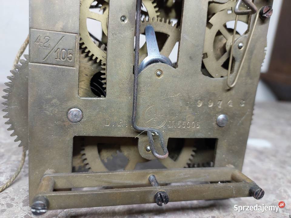 M145 Mechanizm starego zegara ściennego FMS Tczew sprzedam