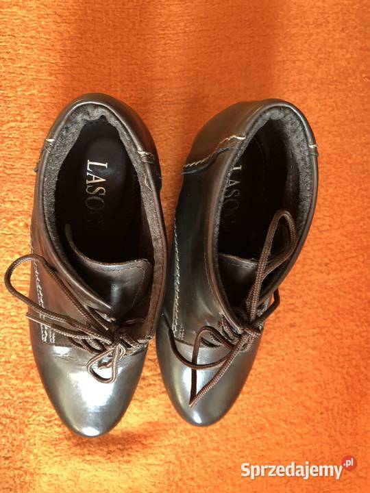 Brązowe botki na wysokim obcasie Lasocki Kłodawa