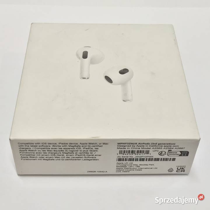APPLE AirPods 3 Biały MPNY3ZMA 3rd Generation Warszawa