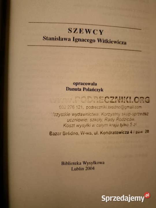 Szewcy analiza lektury szkolne księgarnia Praga