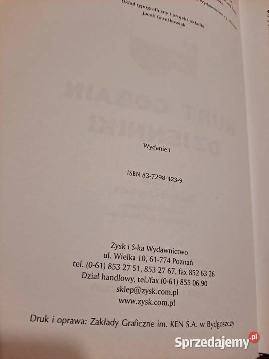 Kurt Cobain Dzienniki KSIĄŻKA Nirvana 2002 Kraków