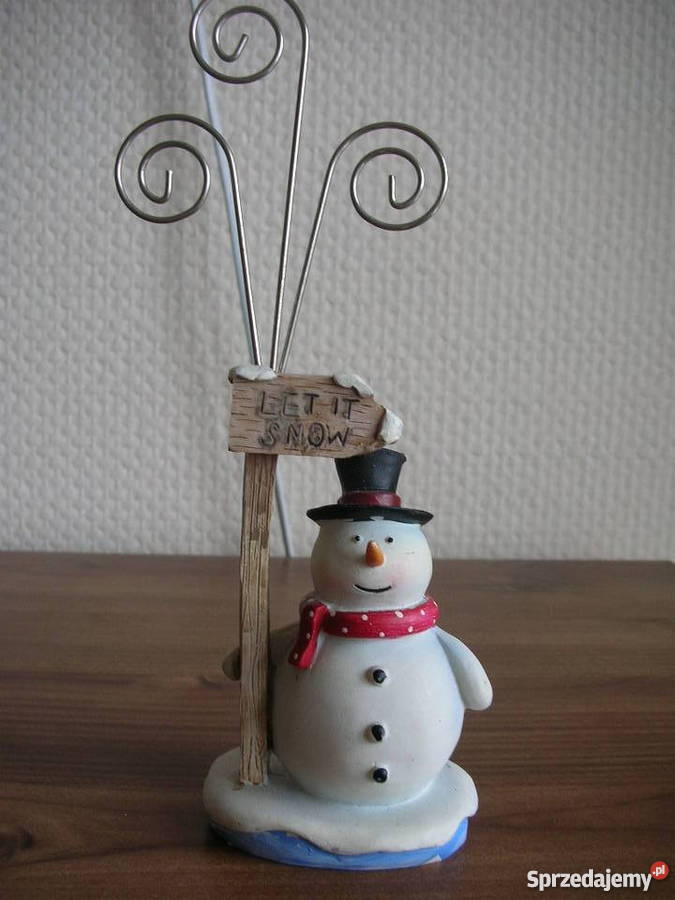 Bałwan Stojak na zdjęcia kartki biały Warszawa sprzedam