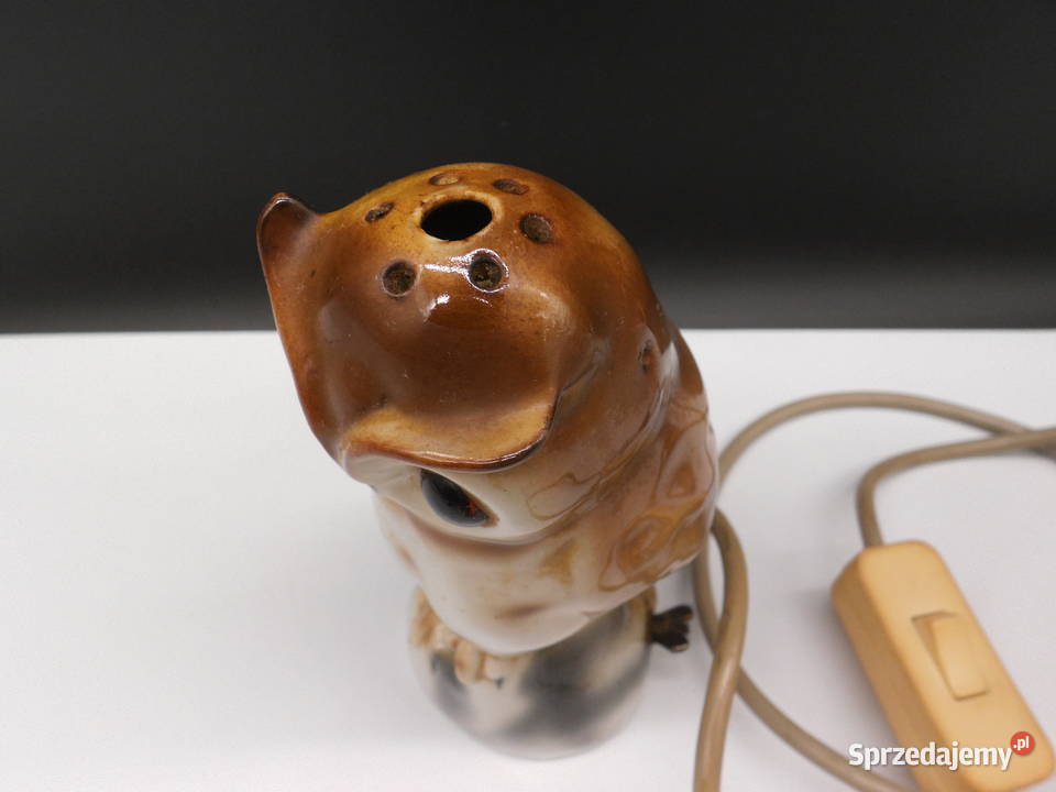 Klimatyczna Lampka Nocna SOWA Vintage PRL NRD Raszków