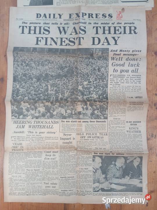 Gazety z Maja 1945 war the end sprzedam
