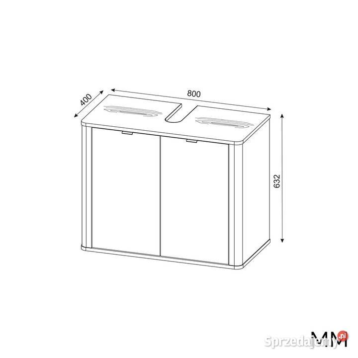 Szafka łazienkowa pod umywalkę CORDOBA 2D