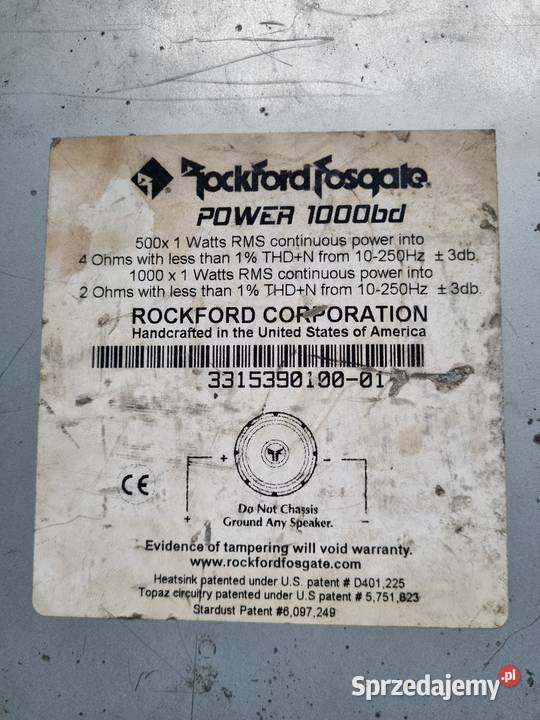 Wzmacniacz Monoblock rockford fosgate power