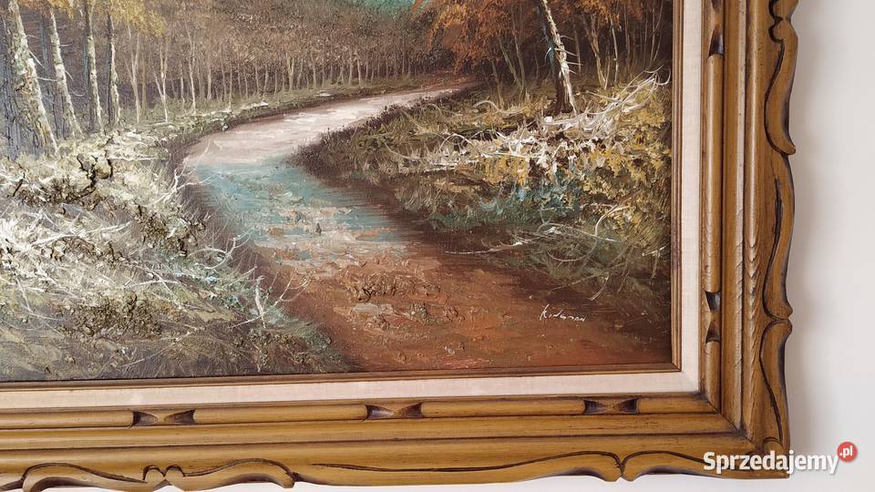 JESIENNA SCENA Eugen Kingman 1950 VINTAGE Piła