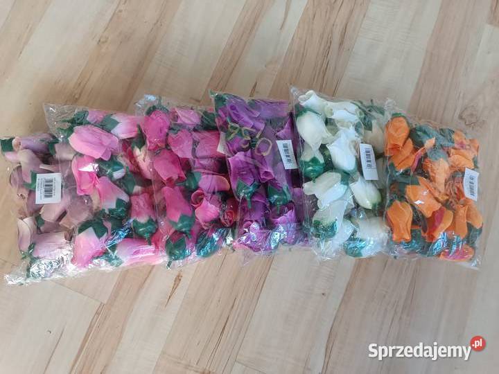 kwiaty sztuczne RÓŻA PĄK VIP 2019 różne kolory