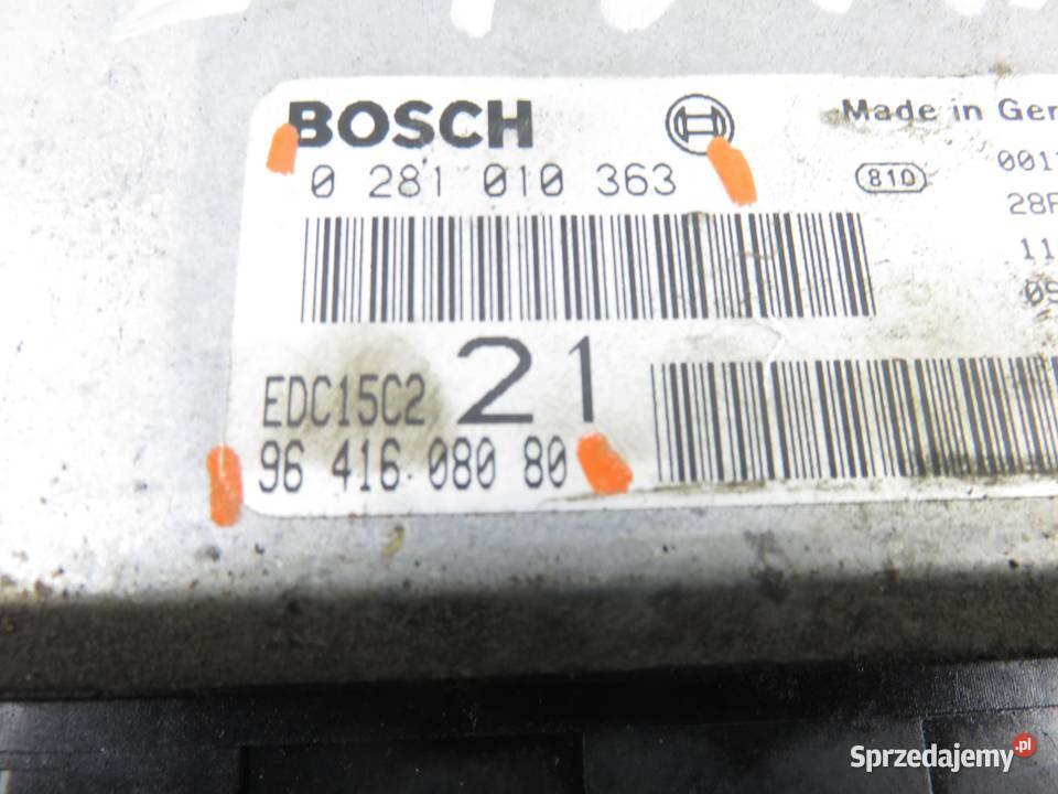 STEROWNIK PEUGEOT 406 20 HDI 0281010363 Komputery