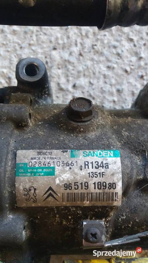 Sprężarka klimatyzacji 16 hdi 9651910980 Ogrzewanie, wentylacja i klimatyzacja Kraków