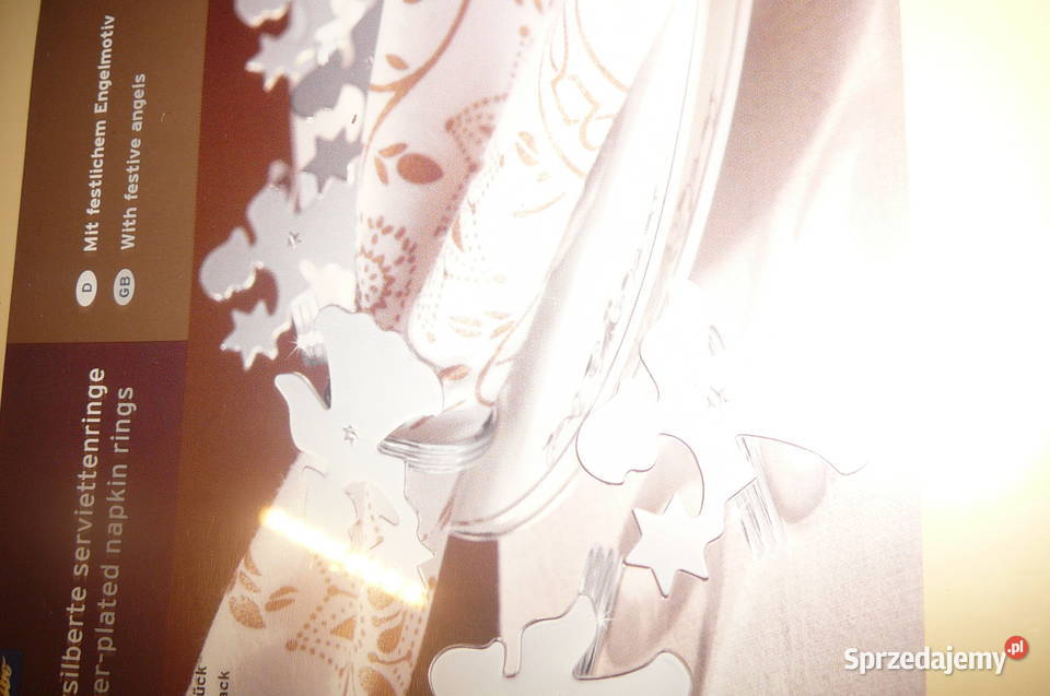6 Obrączki na serwetki metal aniołek Tchibo Nowe dolnośląskie Wrocław