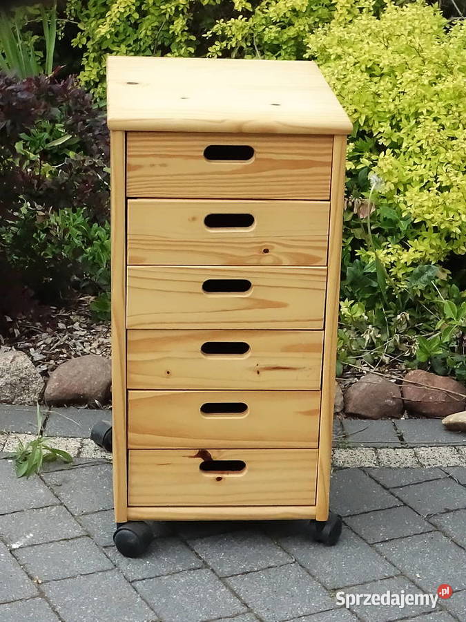 Drewniana szafka IKEA sosna 6 szuflad na kółkach lubelskie Biłgoraj
