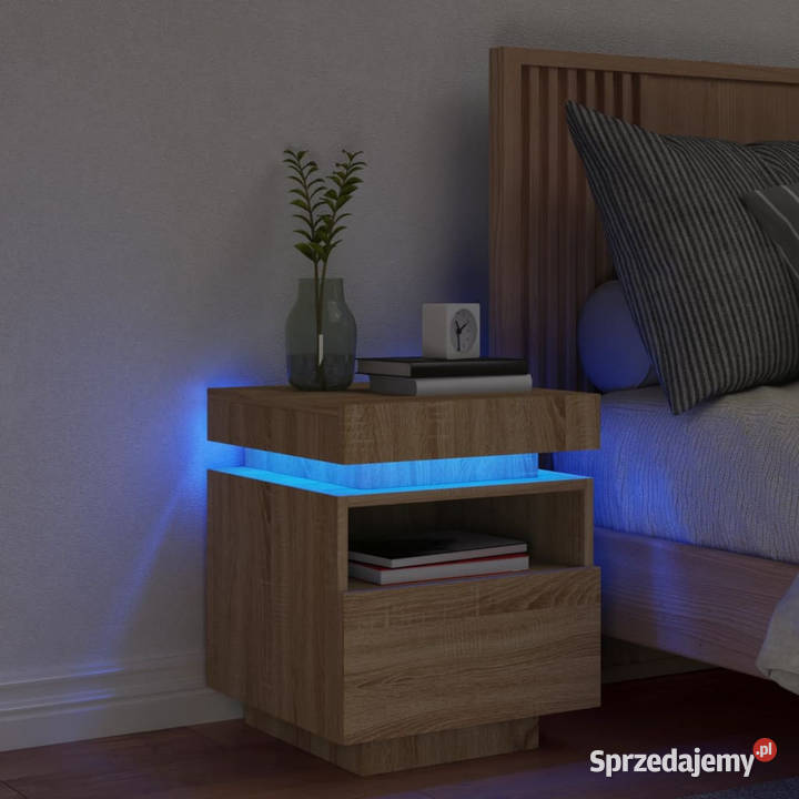 Szafka nocna z oświetleniem LED dąb sonoma Nocne Warszawa