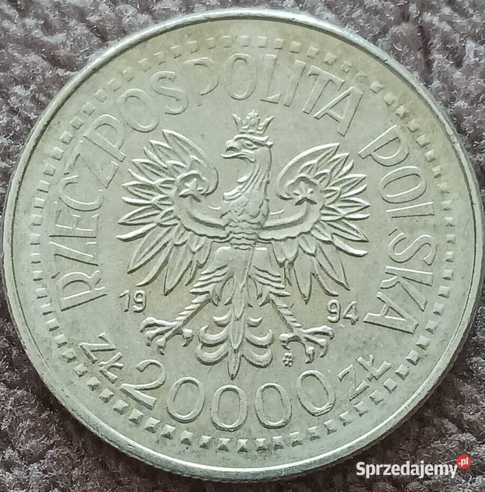 20000 75 lat Związku Inwalidów Wojennych RP 1994 Numizmatyka Konin