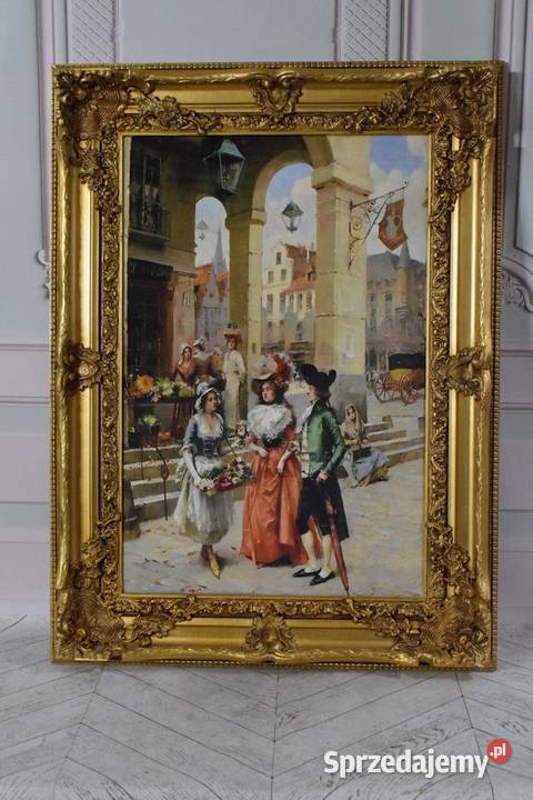 Francuska Arystokracja Obraz na Materiale 116x88 Kraków sprzedam